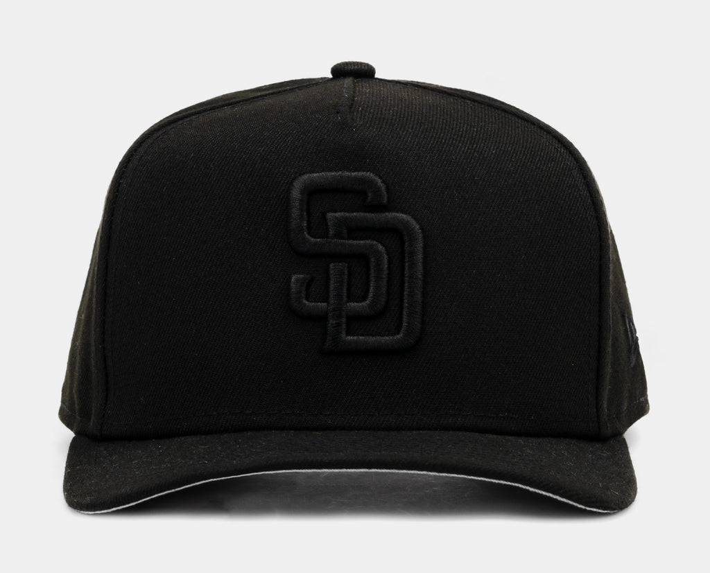 Exclusive San Diego Padres 950AF Snapback Mens Hat (Black) — OS — Front View