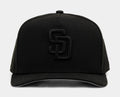 Exclusive San Diego Padres 950AF Snapback Mens Hat (Black) — OS — Front View