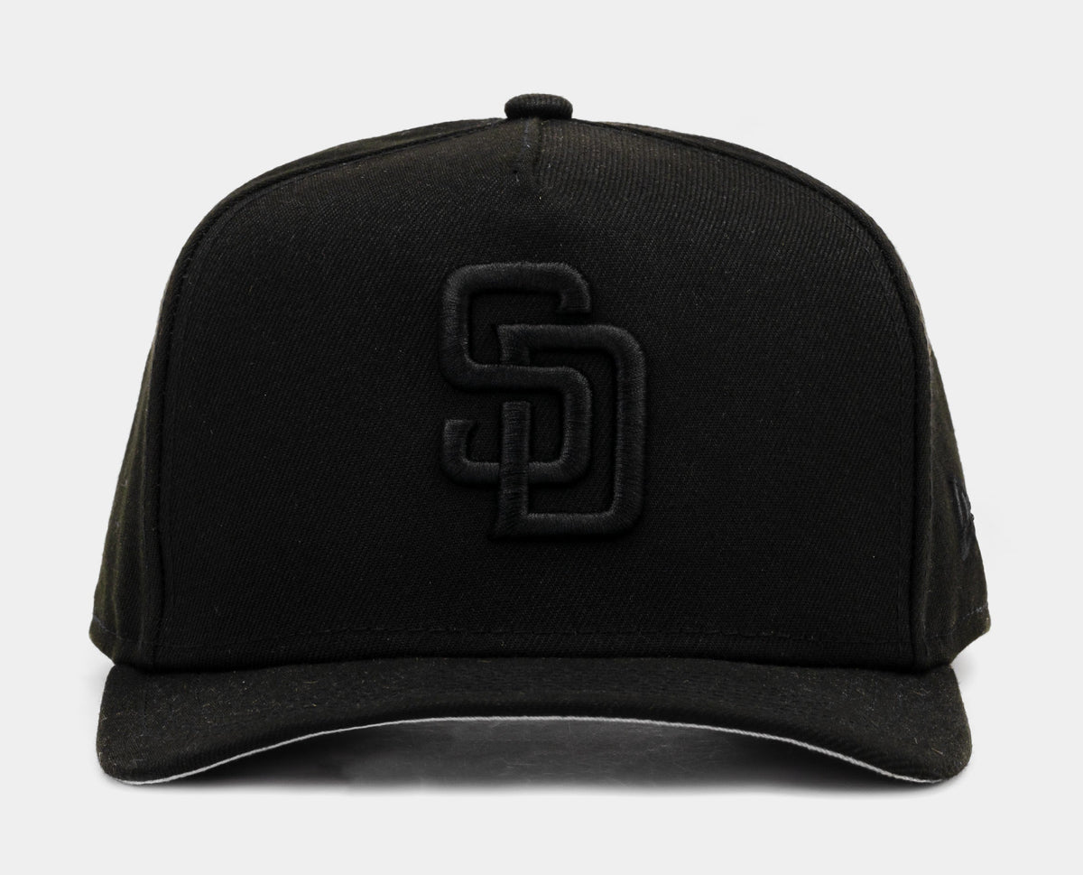 Exclusive San Diego Padres 950AF Snapback Mens Hat (Black) — OS — Front View