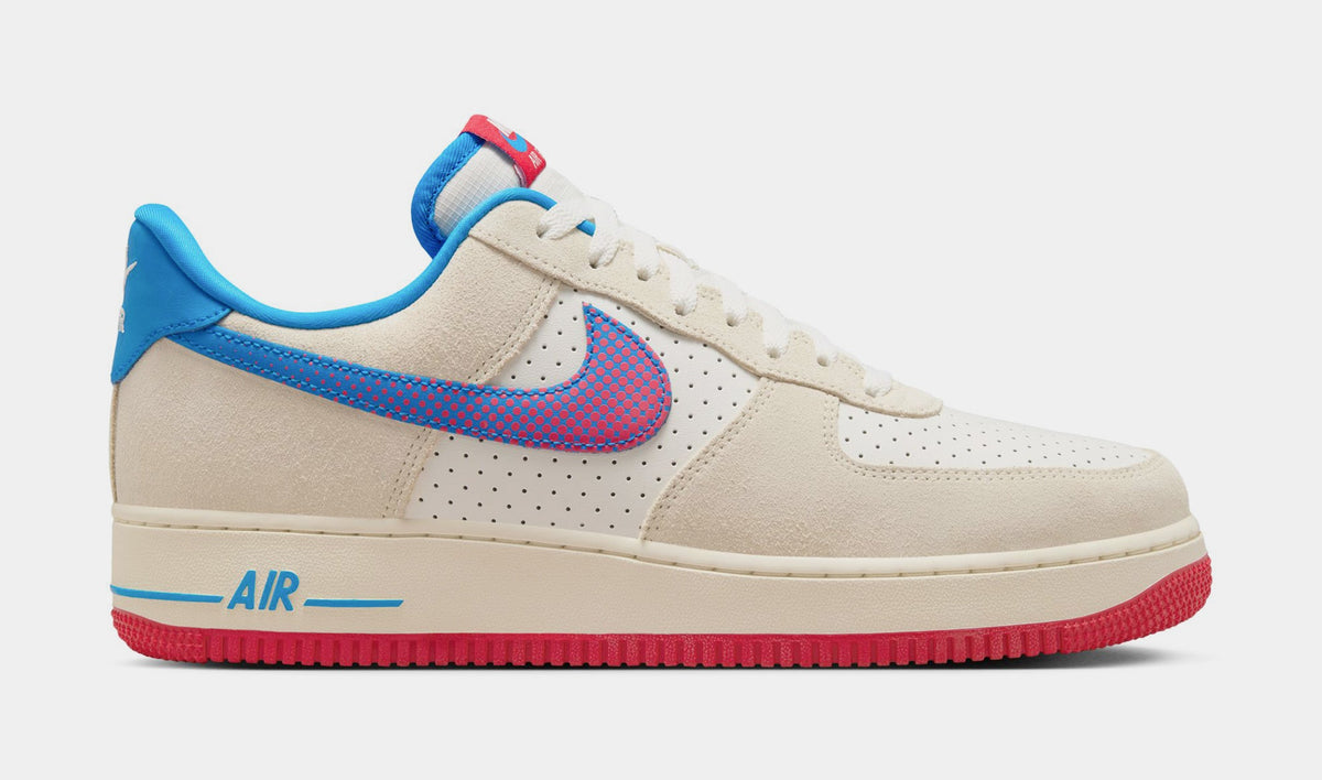 Exclusive Air Force 1 Low Nike Inc Mens Basketball Shoes (Coconut Milk/Sail/Photo Blue/University Red) Final Sale — 6 — Front View