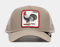 Exclusive Cock 14x14 Trucker Mens Hat (Khaki/White) — OS — Front View
