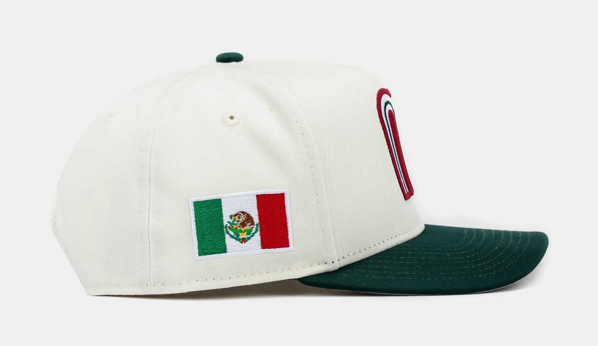 Exclusive Shoe Palace Exclusive Mexico Curve 950AF Snapback Mens Hat (Beige/Green) — OS — Side View