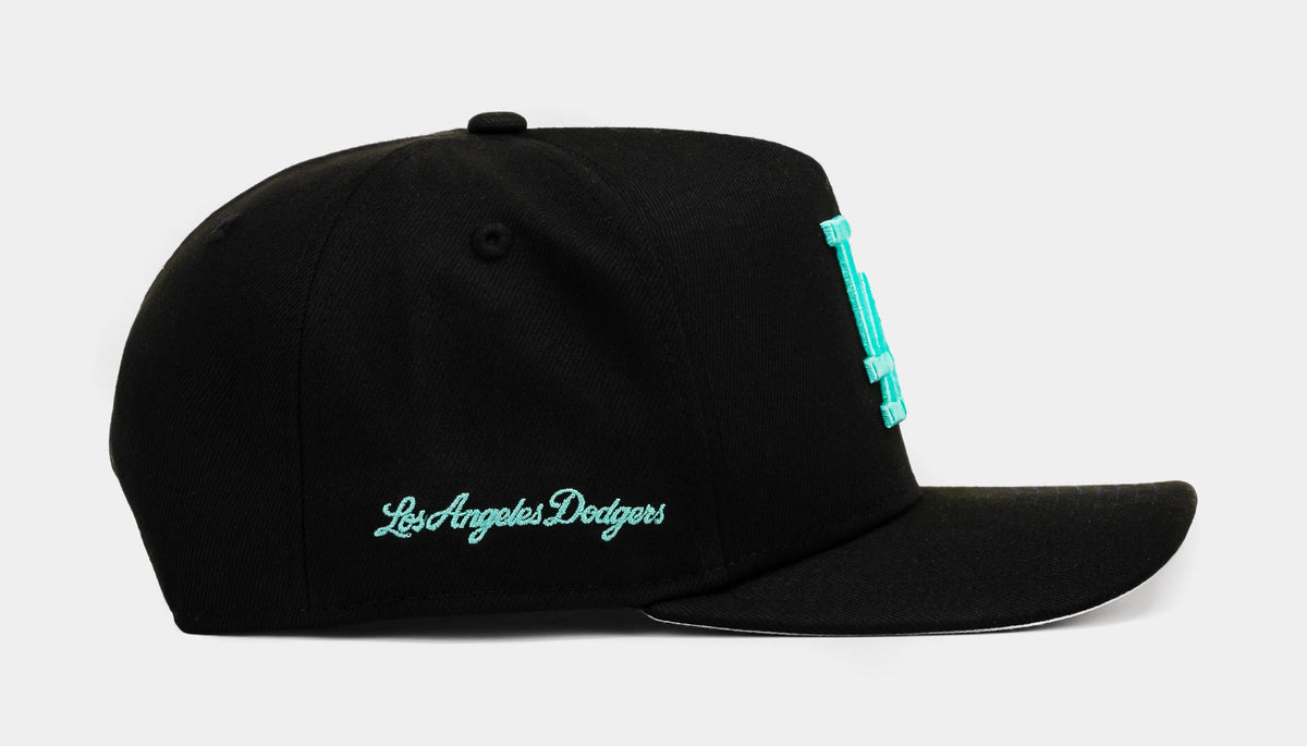 Exclusive Shoe Palace Exclusive Los Angeles Dodgers Mint 950AF Snapback Mens Hat (Black/Mint) — OS — Side View