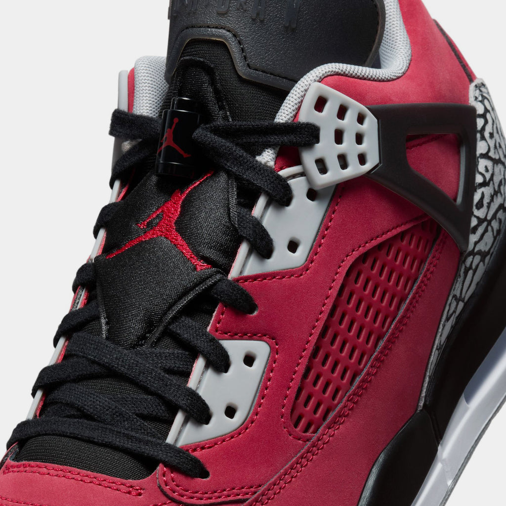 Exclusive Spizike Low Toro Mens Basketball Shoes (Gym Red/Wolf Grey/Cool Grey/Black) — 7 — Side View