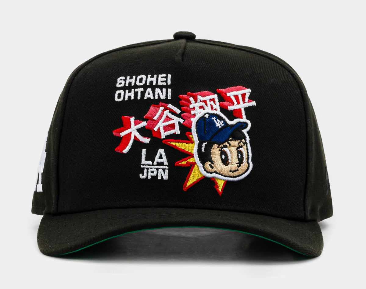 Exclusive Shoe Palace Exclusive Los Angeles Dodgers Shohei Ohtani 950AF Snapback Mens Hat (Black) — OS — Front View