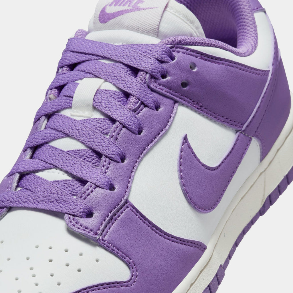 Exclusive Dunk Low Womens Lifestyle Shoes (Summit White/Black Raspberry/Sail/Black) Final Sale — 5 — Side View