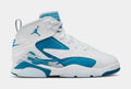 Exclusive Jumpman MVP Preschool Lifestyle Shoes (White/Industrial Blue/Wolf Grey) — 10.5C — Front View