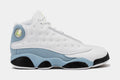 Exclusive Air Jordan 13 Retro Blue Grey Preschool Lifestyle Shoes (White/Yellow Ochre/Blue Grey/Black) — 10.5C — Front View