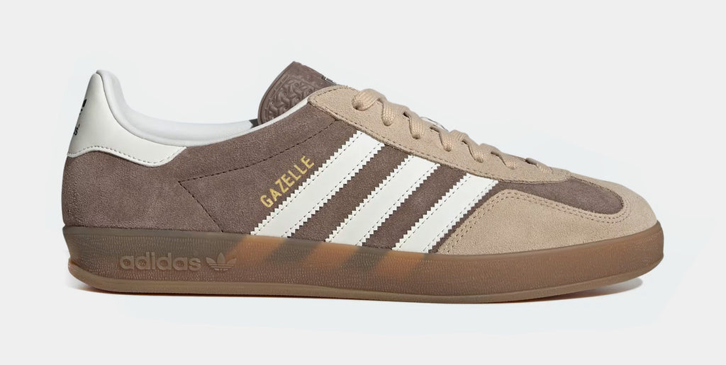 Exclusive Gazelle Indoor Mens Lifestyle Shoes (Earth Strata/Cloud White) — 4 — Front View
