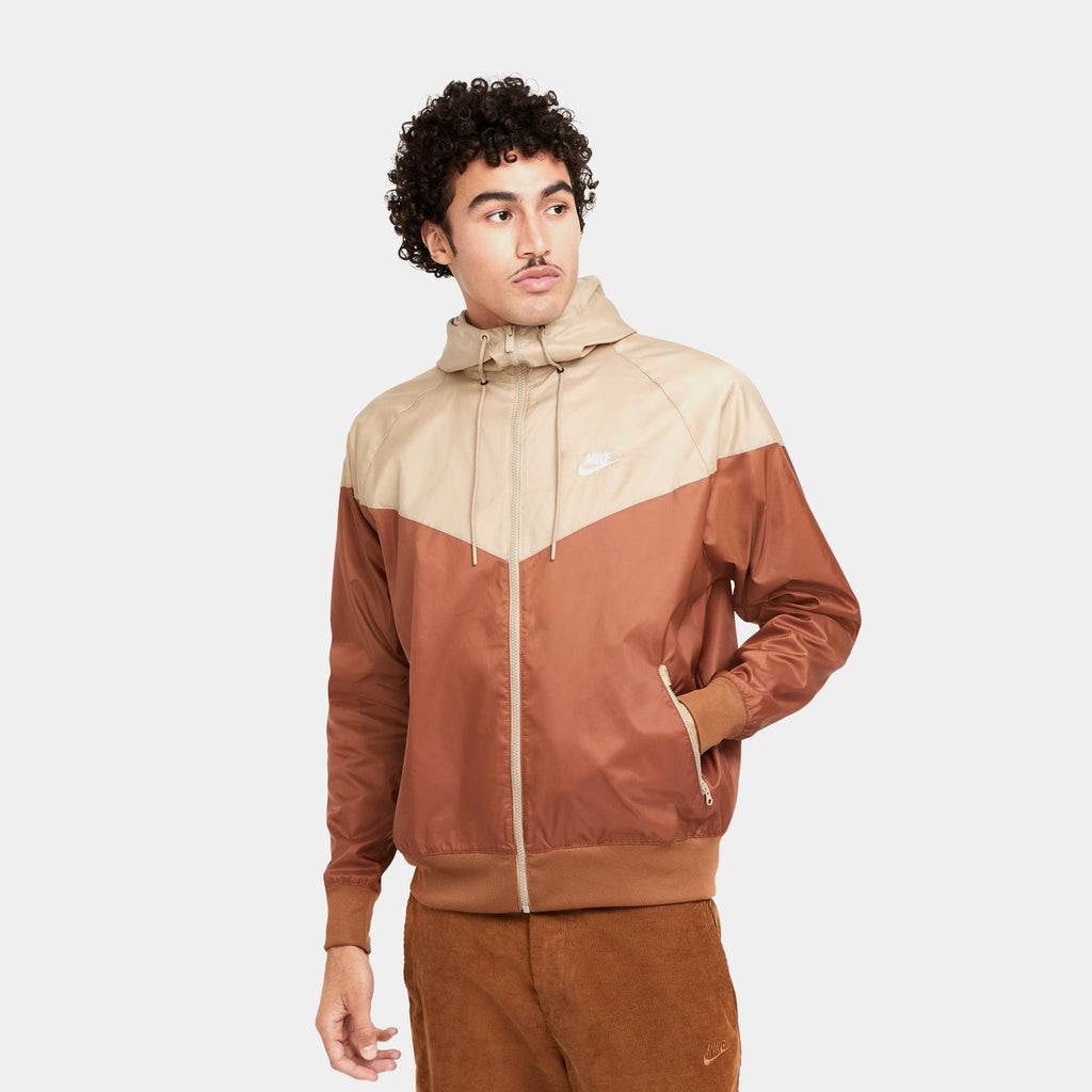 Exclusive NSW Windrunner Mens Jacket (Khaki/White) — S — Front View