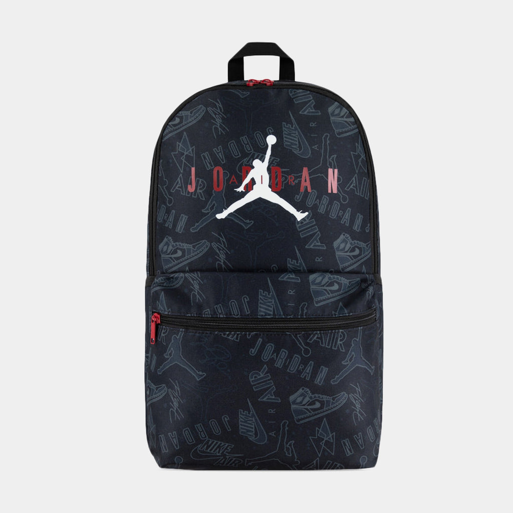 Exclusive HBR Jumpman Grade School Backpack (Black/Red) — OS — Front View