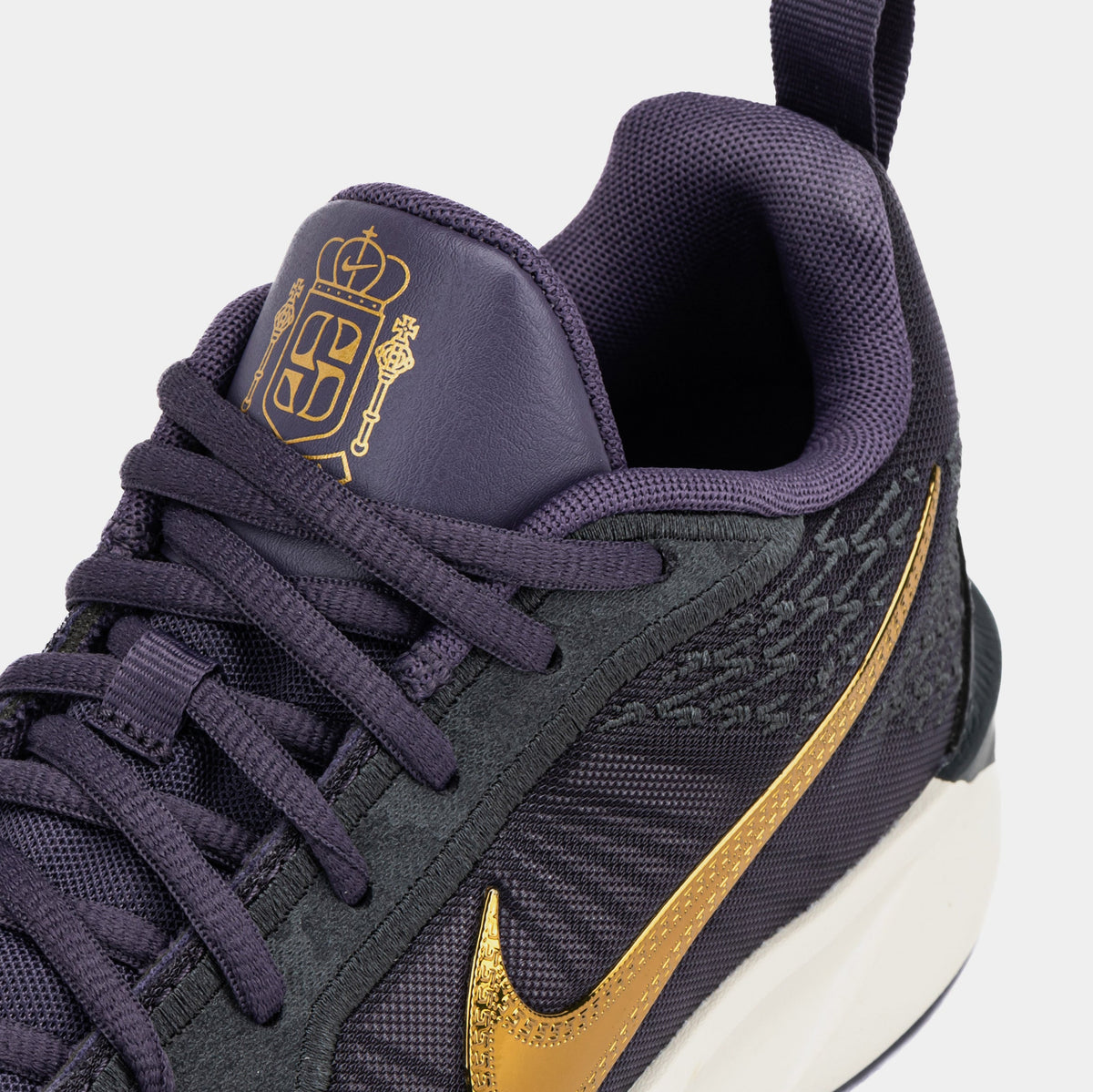 Exclusive Sabrina 2 KC Grade School Basketball Shoes (Dark Raisin/Metallic Gold/Anthracite) — 3Y — Side View