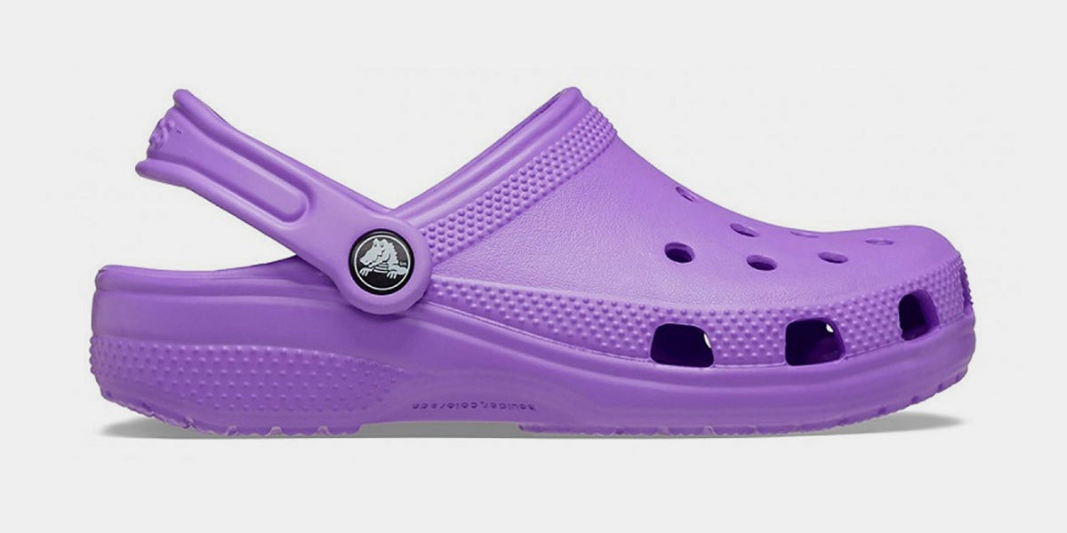 Exclusive Classic Clog Infant Toddler Sandals (Purple) — 4C — Front View