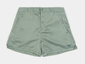 Exclusive Twill Woven Womens Shorts (Jade Smoke/Industrial Blue) — XS — Front View