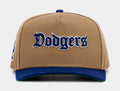 Exclusive Shoe Palace Exclusive Los Angeles Dodgers Khaki 950AF Snapback Mens Hat (Khaki/Blue) — OS — Front View