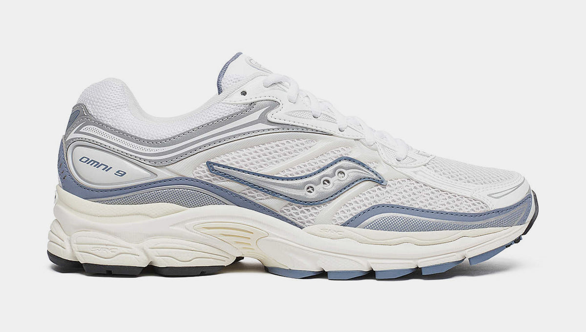 Exclusive ProGrid Omni 9 TMY Mens Running Shoes (Ivory/Blue) — 5 — Front View