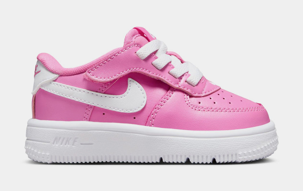 Exclusive Force 1 Low EasyOn Infant Toddler Lifestyle Shoes (Pink/White) — 2C — Front View