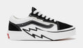 Exclusive Old Skool Bolt 2-Tone Preschool Lifestyle Shoes (Black/White) — 11C — Front View