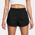 Exclusive Windrunner Mid-Rise 2" Woven Womens Shorts (Black) — XS — Front View