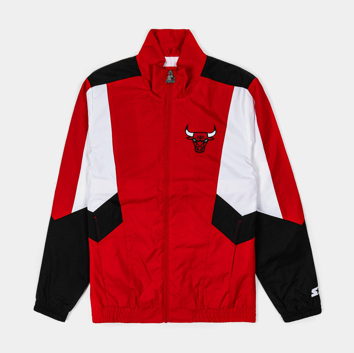 Exclusive Chicago Bulls Sprinter Light Weight Mens Jacket (Red/Black) — S — Front View