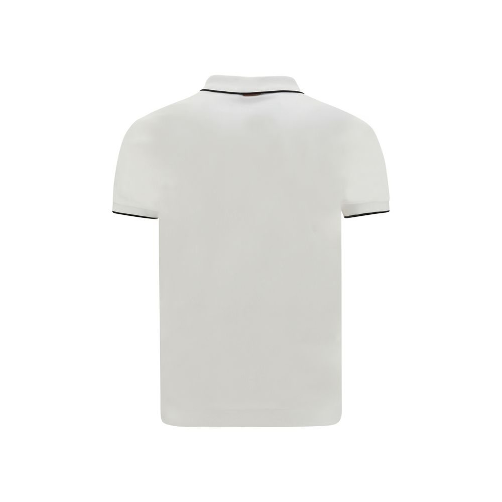 ZEGNA White Elastane Polo Men's Shirt