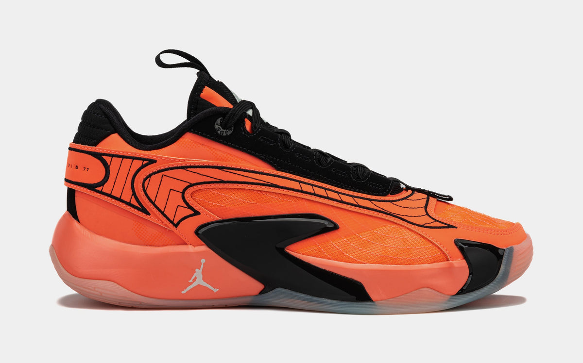Exclusive Luka 2 Bright Mango Mens Basketball Shoes (Bright Mango/Barely Green/Black) — 4 — Front View