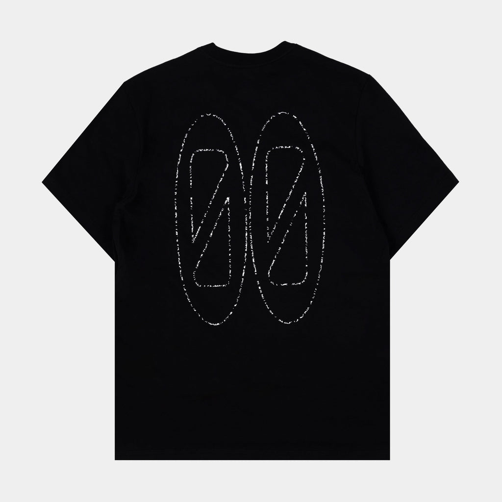 Exclusive NSW Crew UNI Mens Short Sleeve Shirt (Black/White) — S — Side View