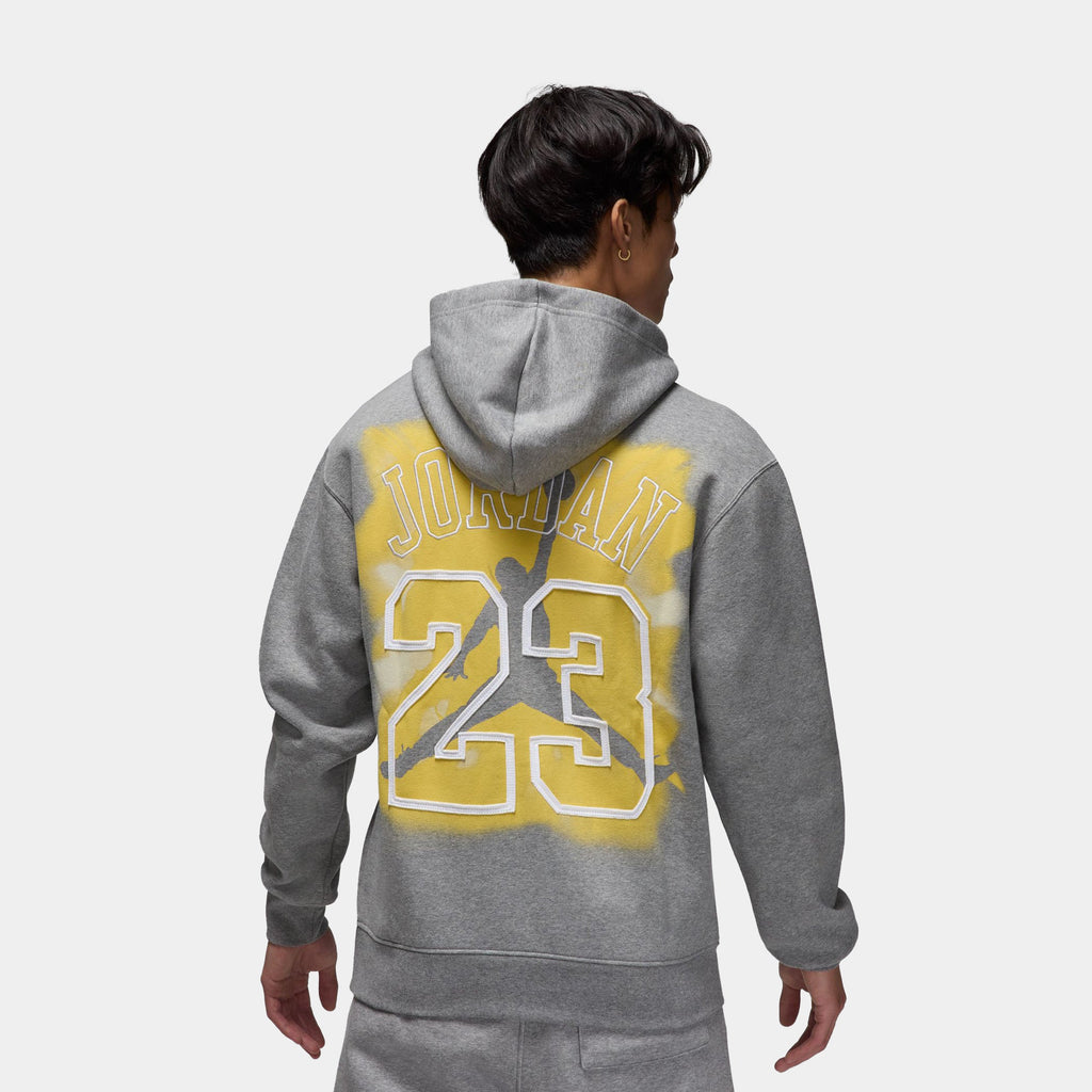Exclusive Brooklyn 84 Olympic Fleece Pullover Mens Hoodie (Grey/Gold) — S — Side View