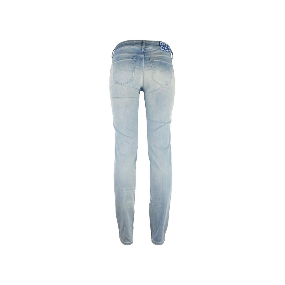 Jacob Cohen Blue Cotton Straight-Leg Women's Jeans