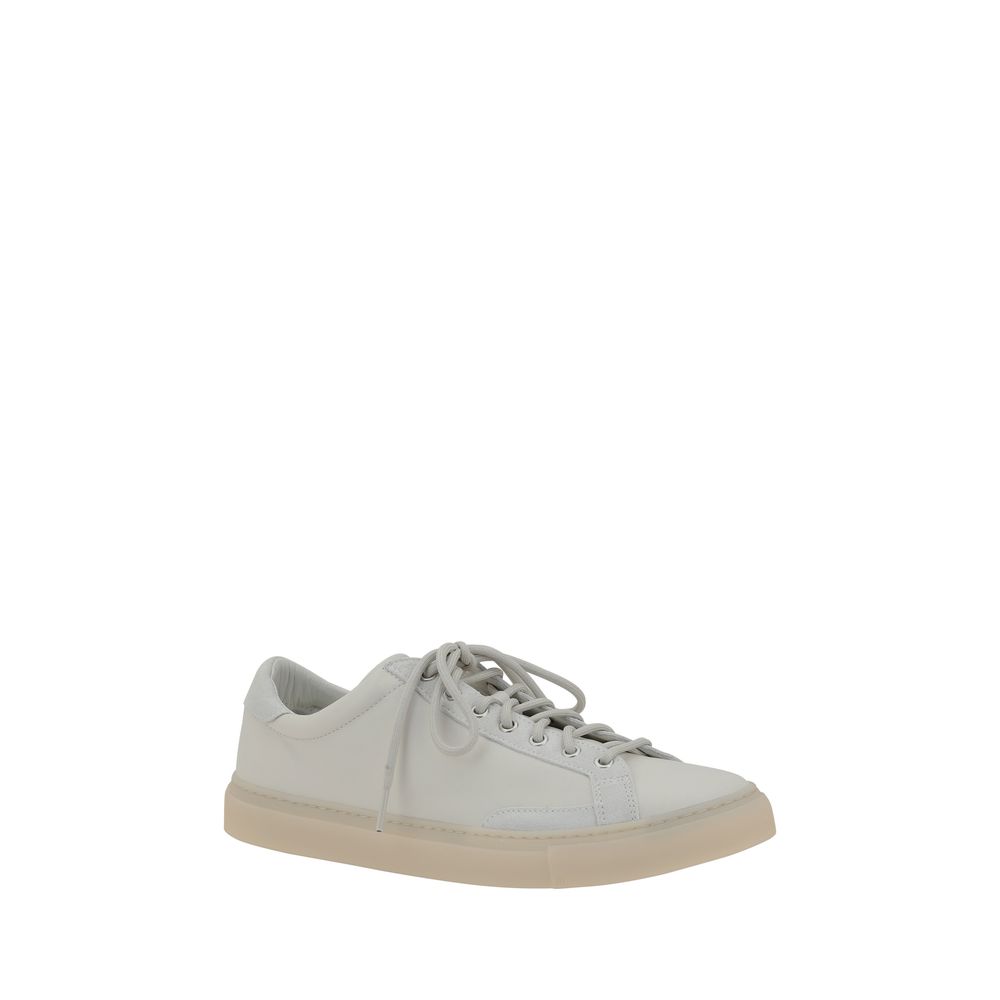 Diemme White Calf Leather Bos Taurus Low Top Men's Sneakers