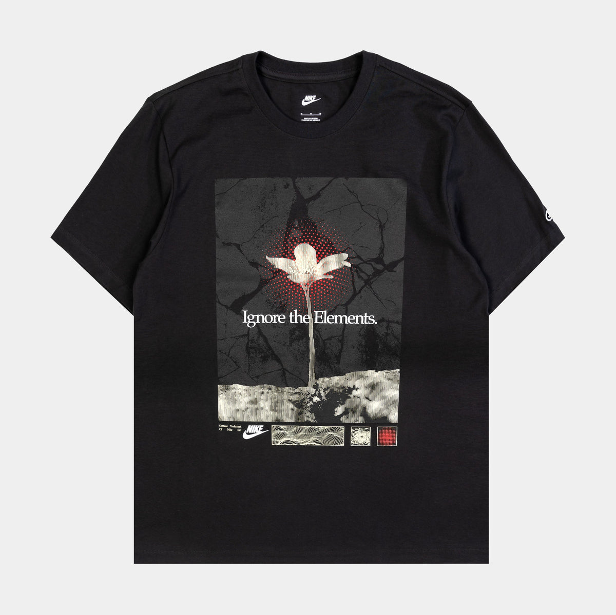Exclusive NSW The Elements Mens Short Sleeve Shirt (Black) — S — Front View