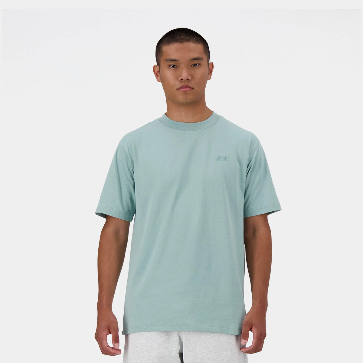 Exclusive Athletics Jersey Mens Short Sleeve Shirt (Sage Green) — S — Front View