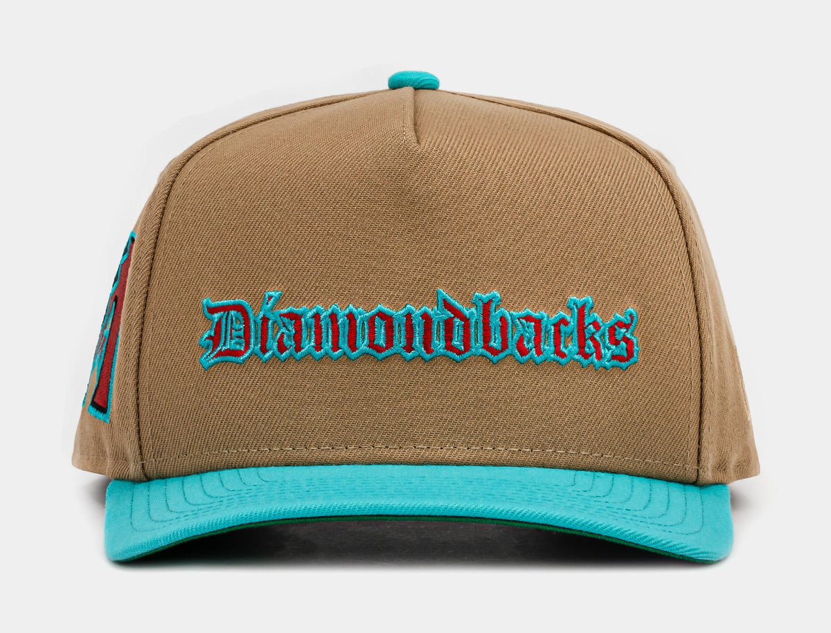 Exclusive Shoe Palace Exclusive Arizona Diamondbacks Khaki 950AF Snapback Mens Hat (Khaki/Blue) — OS — Front View