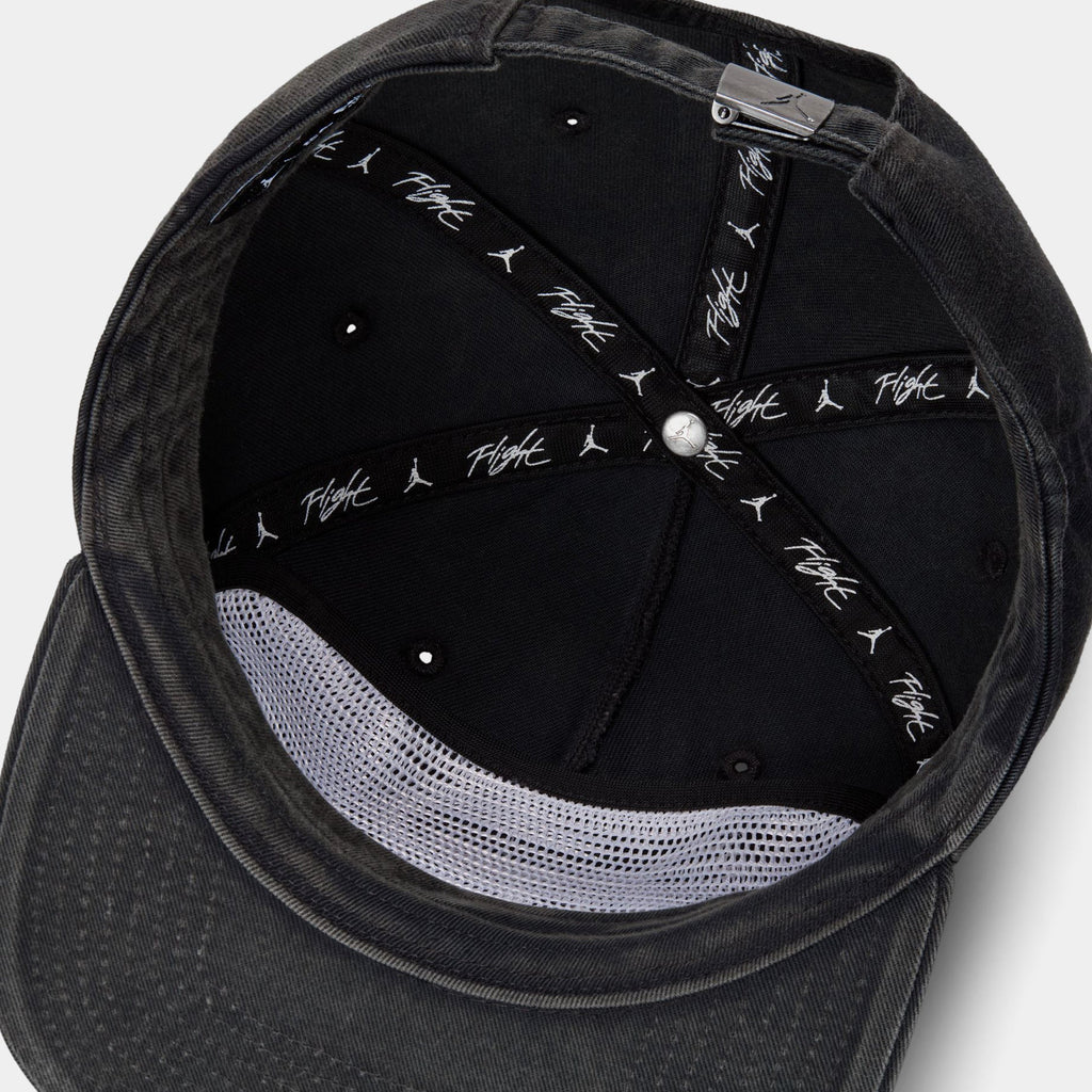 Exclusive Flight Pro Unstructured 5 Panel Mens Hat (Black/White) — S/M — Back View