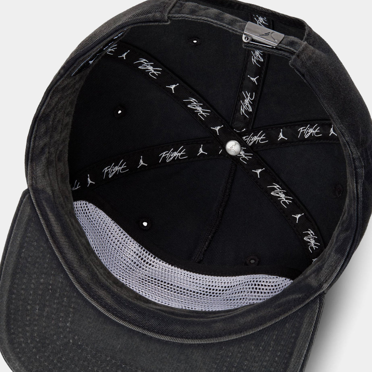 Exclusive Flight Pro Unstructured 5 Panel Mens Hat (Black/White) — S/M — Back View