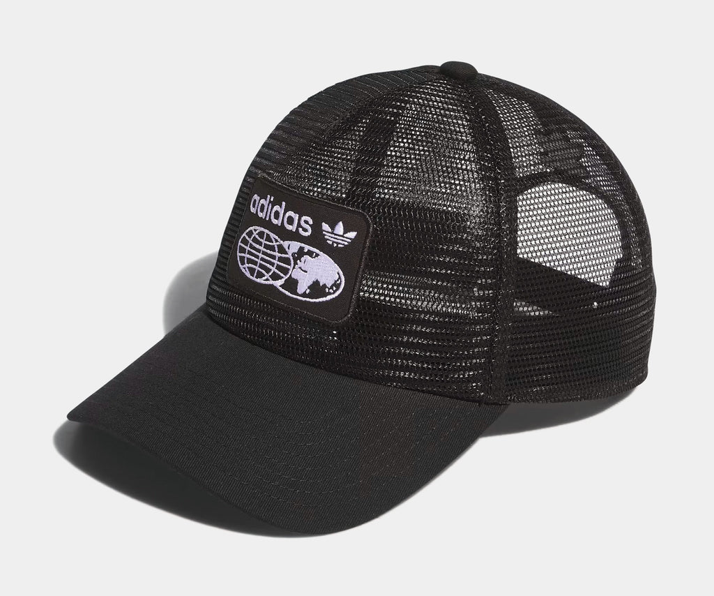 Exclusive Worldwide Full Mesh Trucker Mens Hat (Black) — OS — Front View
