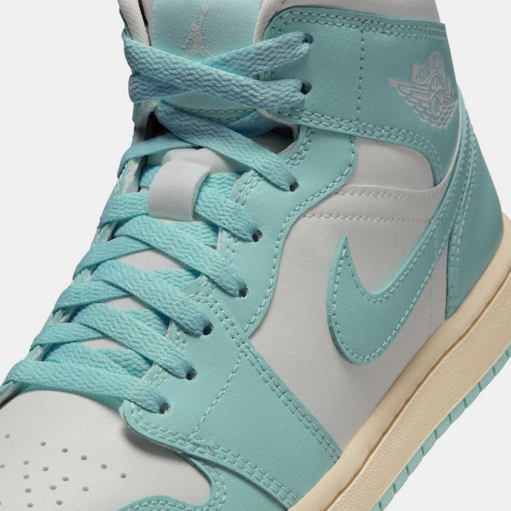 Exclusive Air Jordan 1 Mid Light Dew Womens Basketball Shoes (Sail/Light Dew/Muslin) — 5 — Side View