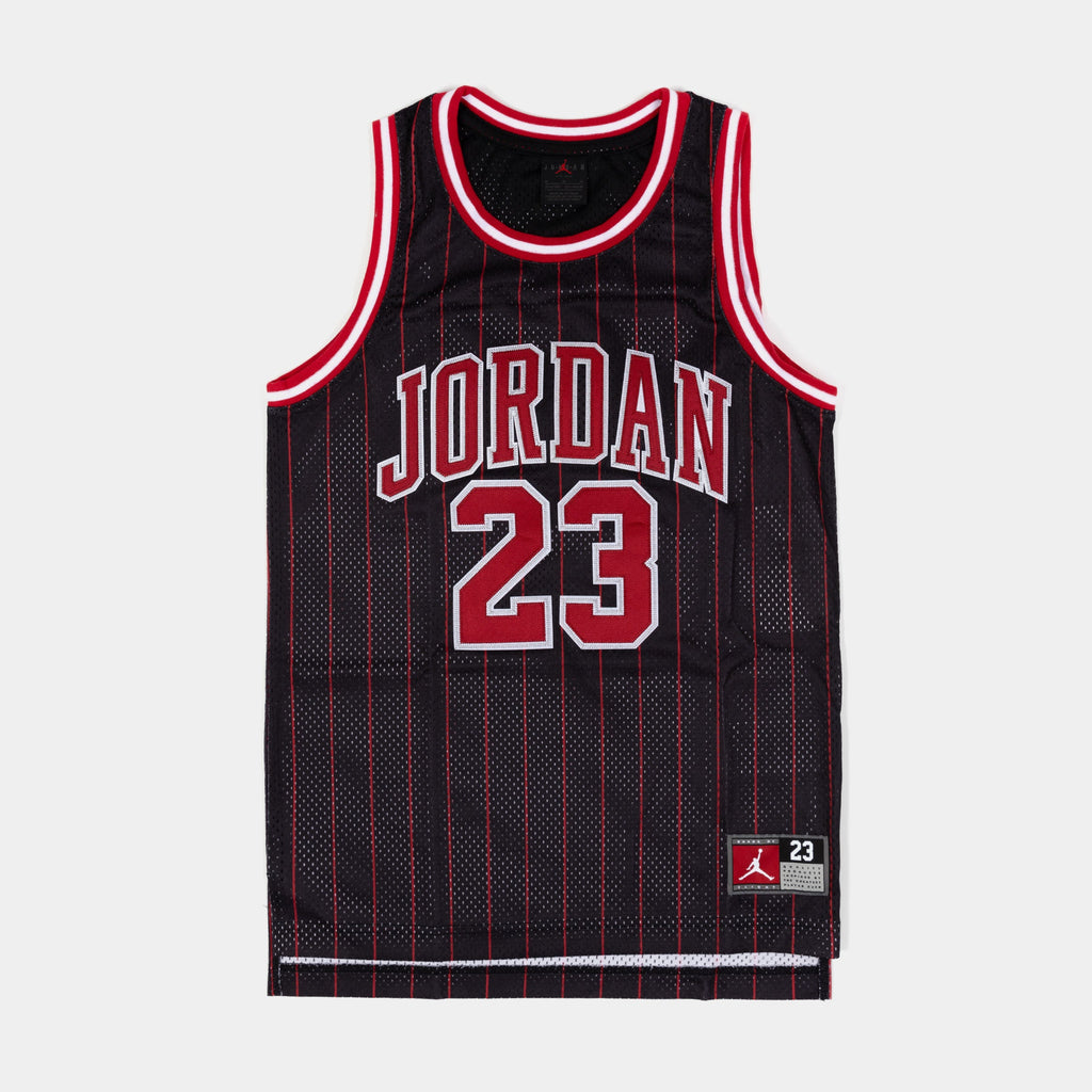 Exclusive JDN 23 Tank Grade School Jersey (Black/Red) — S — Front View