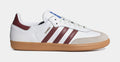 Exclusive Samba OG Mens Lifestyle Shoes (White/Burgundy/Gum) — 4 — Front View