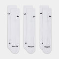 Exclusive NOCTA 3 Pack Crew Mens Socks (White) — L — Front View