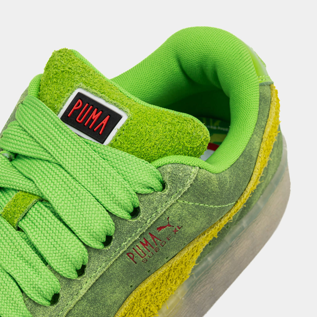 Exclusive Suede XL Ghostbusters Slime Mens Lifestyle Shoes (Slime Green/Yellow) — 4 — Side View