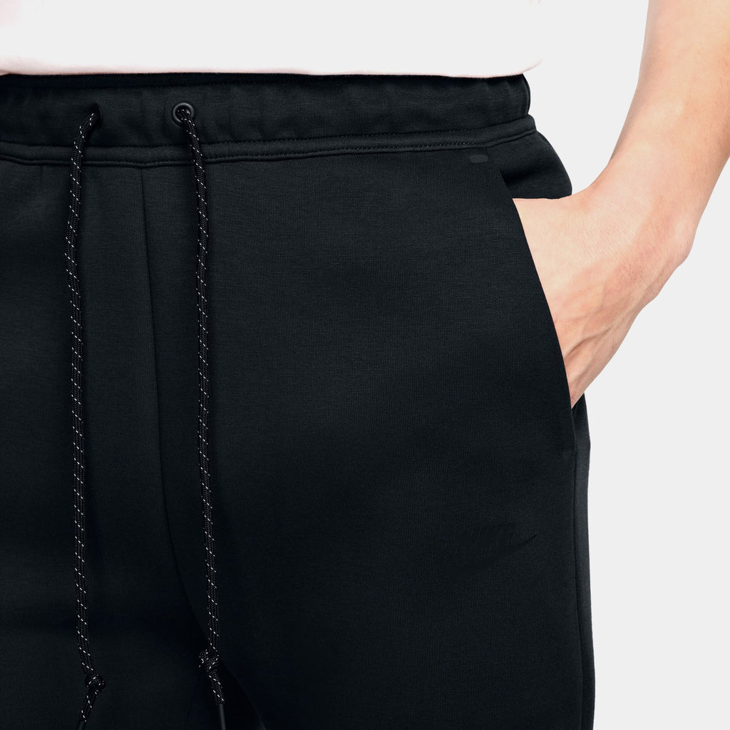 Exclusive NSW Tech Fleece Jogger Mens Pants (Black/White) — S — Side View