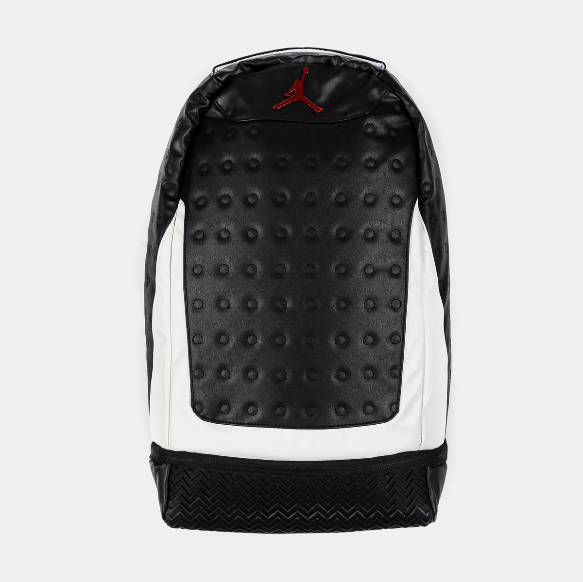 Exclusive Air Jordan 13 Retro Mens Backpack (Black/White) — OS — Front View