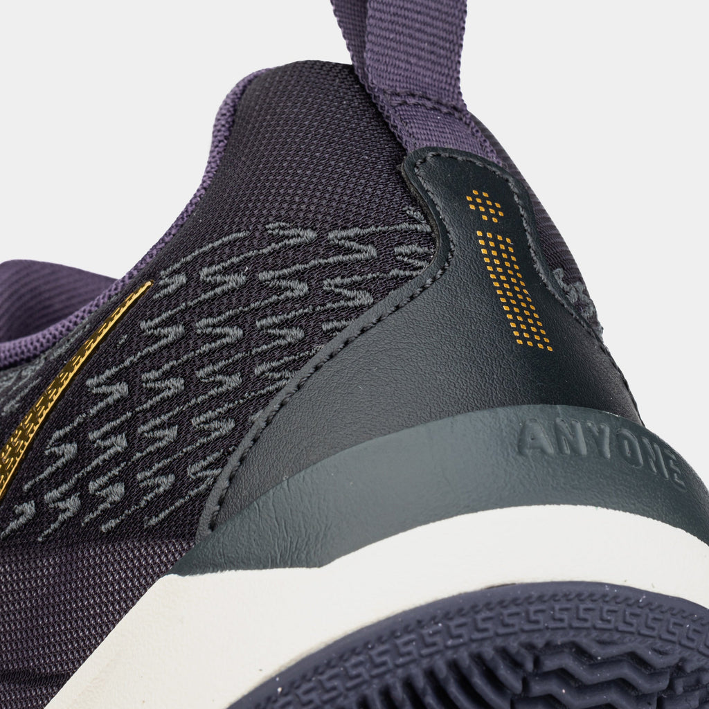 Exclusive Sabrina 2 KC Grade School Basketball Shoes (Dark Raisin/Metallic Gold/Anthracite) — 3Y — Back View