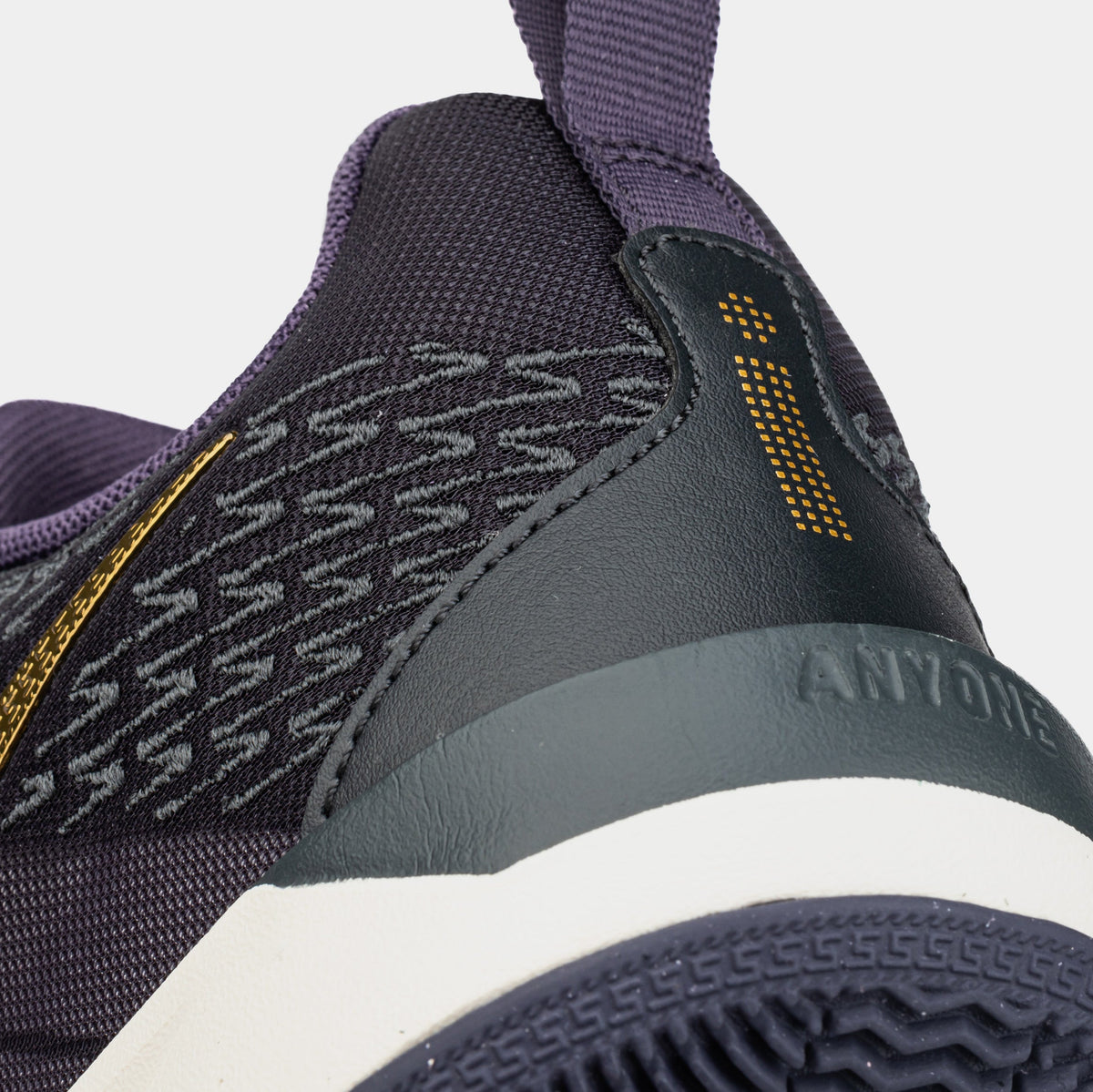 Exclusive Sabrina 2 KC Grade School Basketball Shoes (Dark Raisin/Metallic Gold/Anthracite) — 3Y — Back View