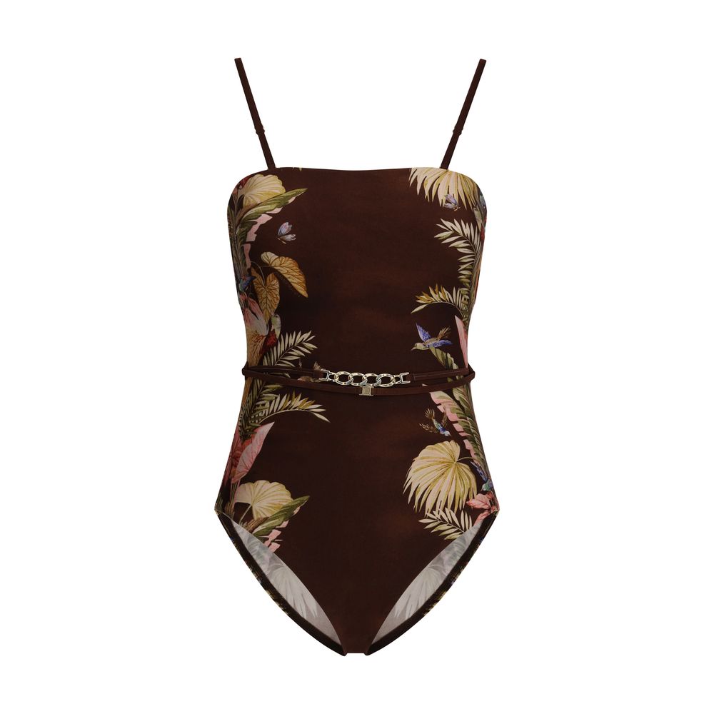 Zimmermann Brown Polyamide One-Piece Women's Swimsuit