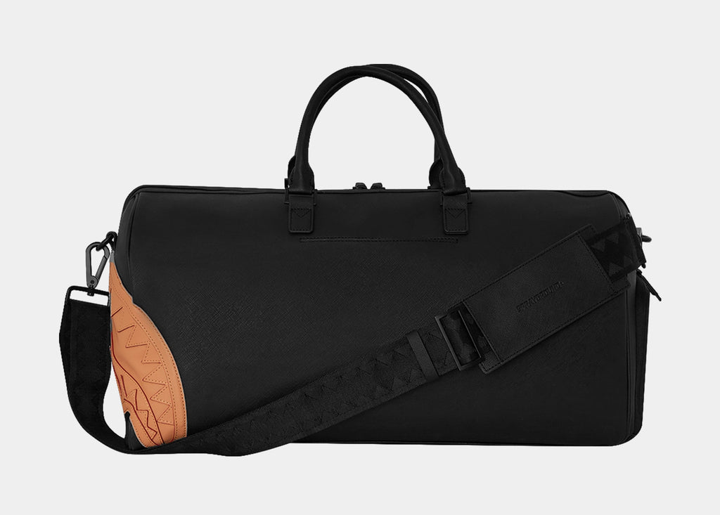 Exclusive Grand Tourer Mens Duffle Bag (Black/Beige) — OS — Side View
