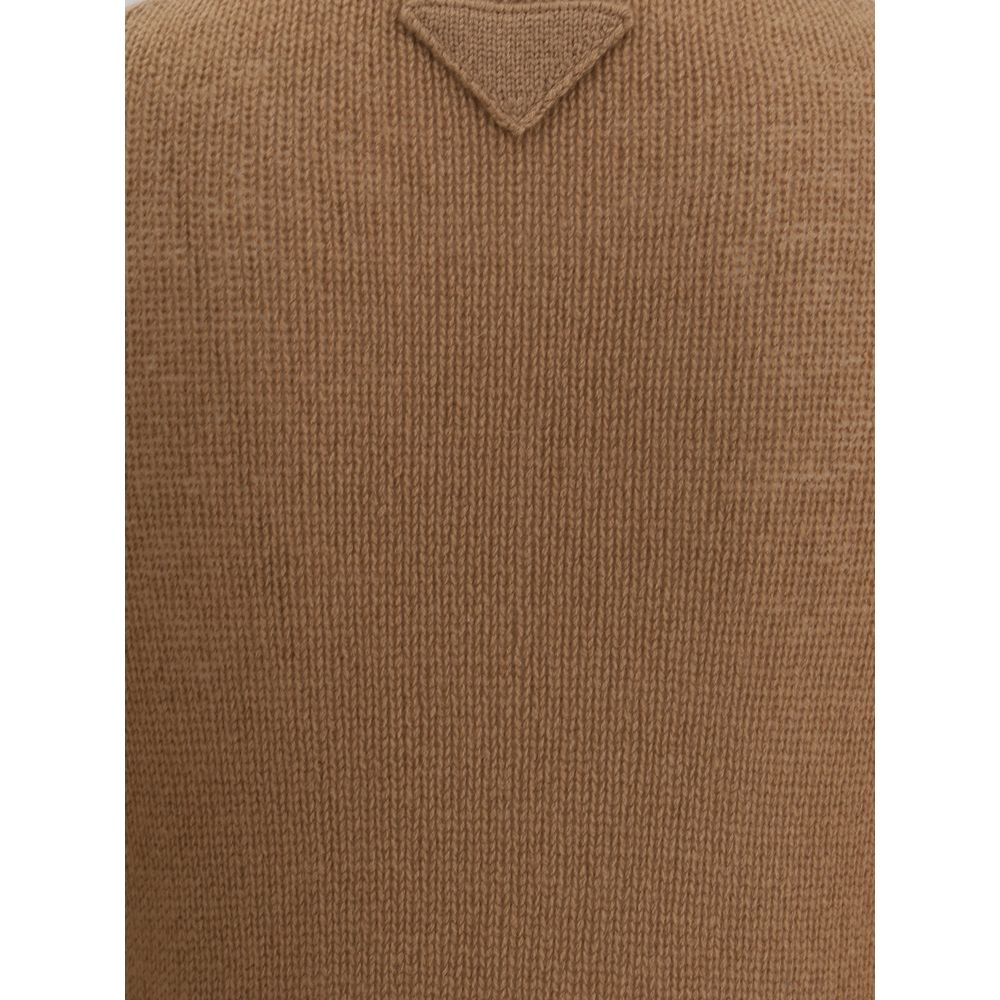 Prada Brown Cashmere Cashmere Men's Sweater