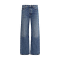 Agolde Blue Cotton Straight-Leg Women's Jeans