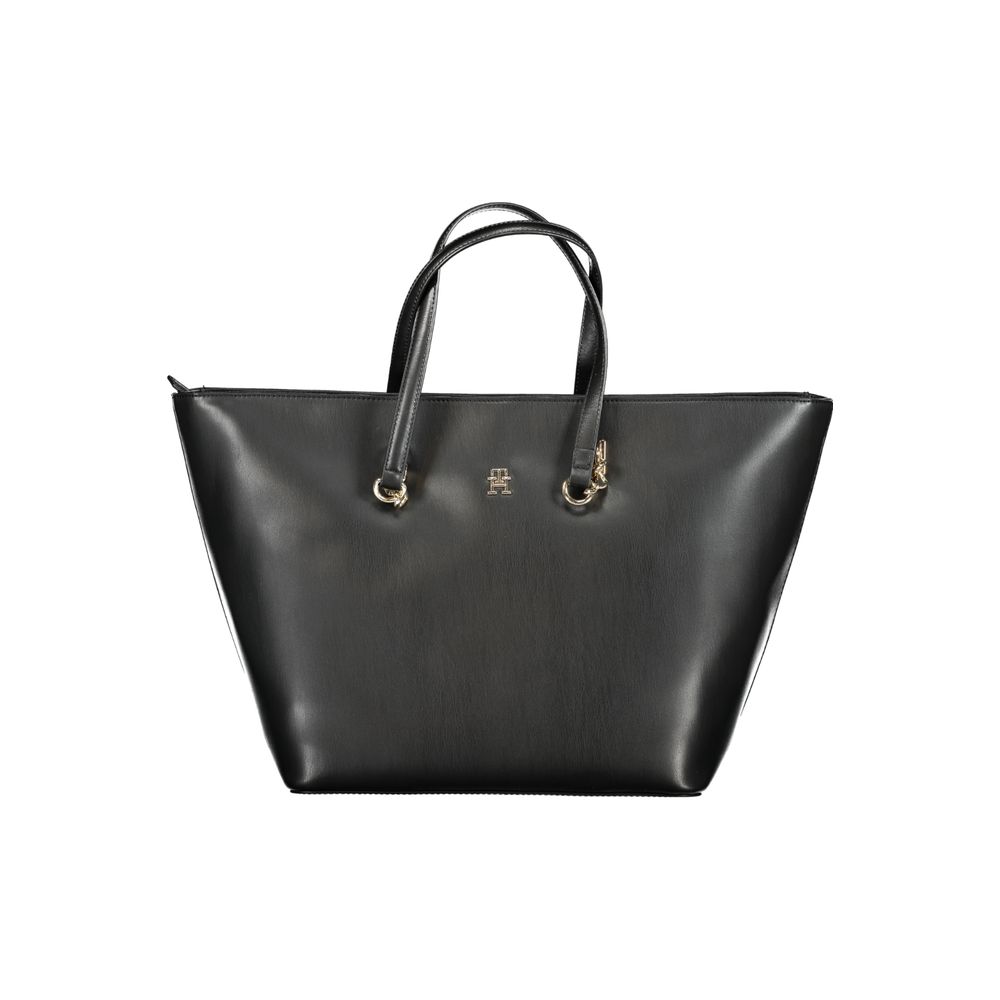 Tommy Hilfiger Black Polyurethane Women Women's Handbag